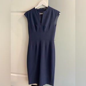 Beautiful navy sheath dress.